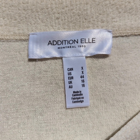 Cream Addition Elle Cowl Neck Shirt with Brown Button Detail Woman's X Plus Size - Picture 5 of 8